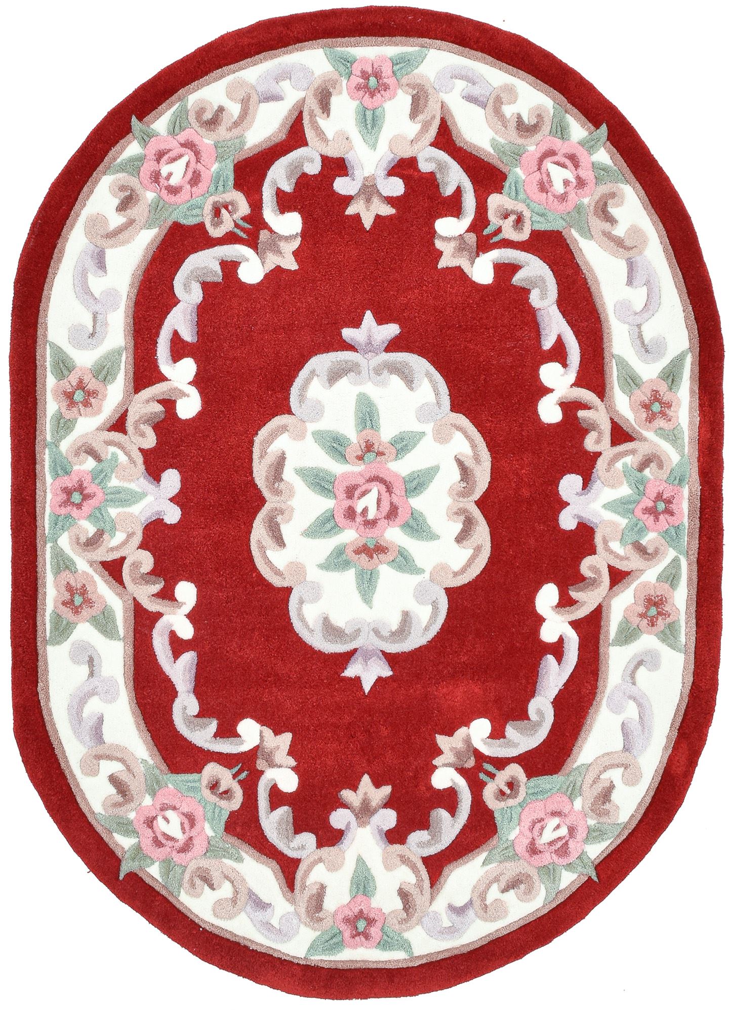 Tapis avec bordure en design Aubusson - MING, THEKO