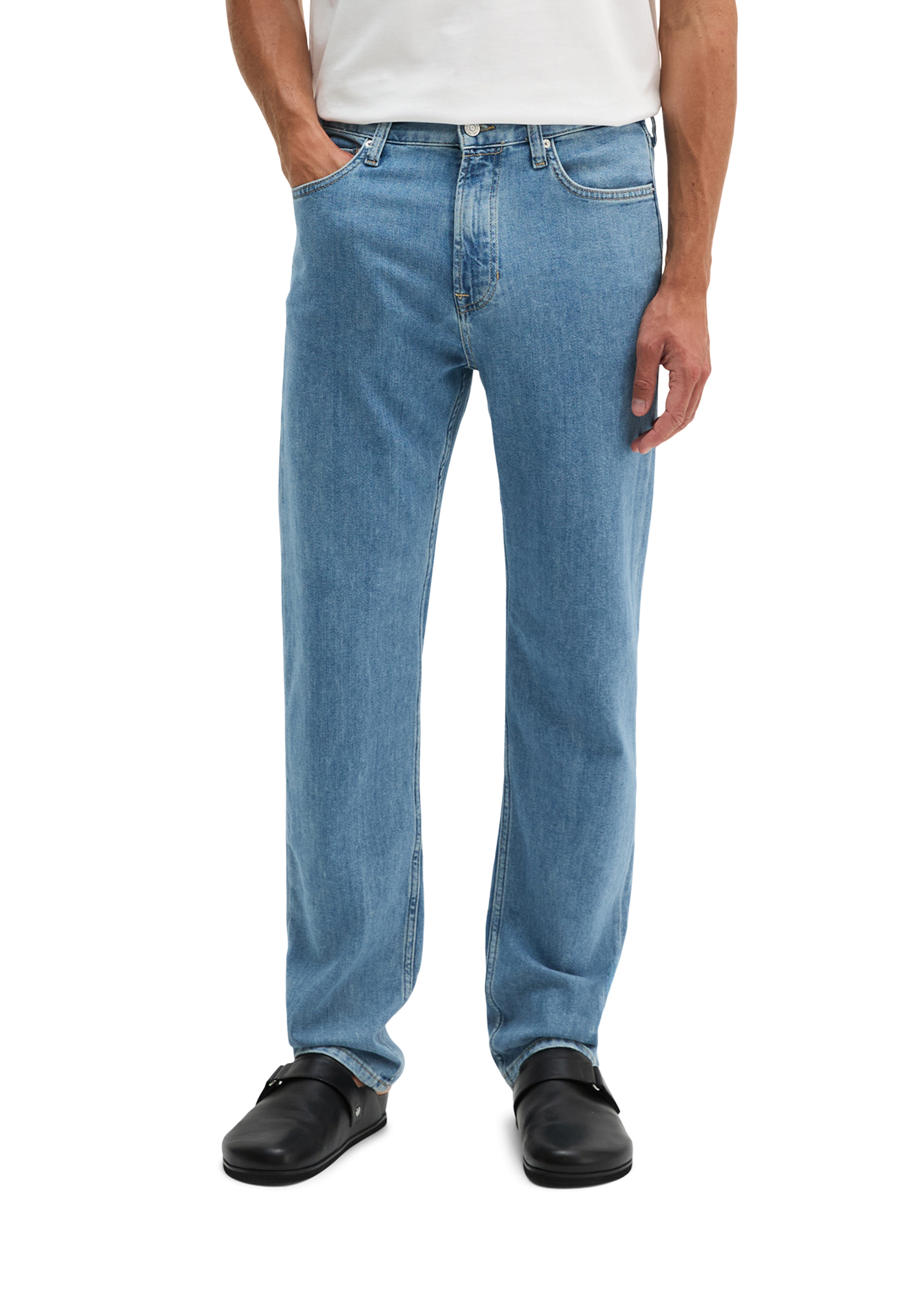 Jeans modèle Kalmo droit en coton bio mélangé, MARC O'POLO