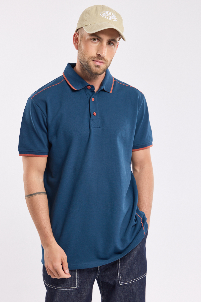 Polo manches courtes en coton, ARMOR-LUX