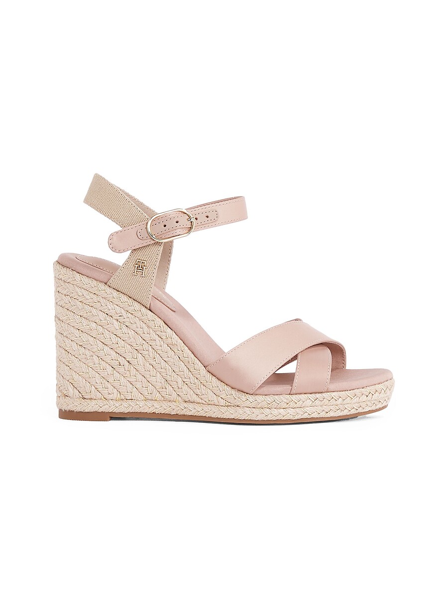 Tommy Hilfiger Sandalias de cuña de satén — foto 2