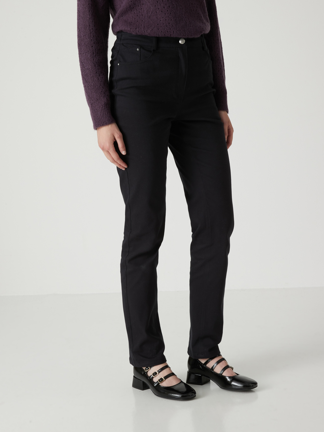 Pantalon taille haute 5 poches, DAXON