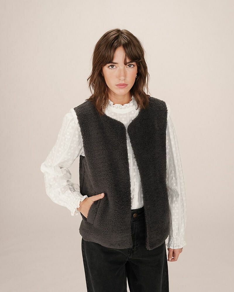 Mouwloos sherpa vest SINATRA