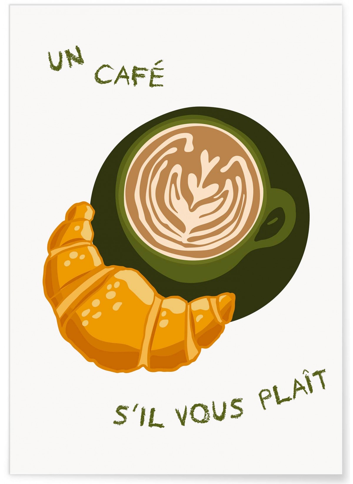 Affiche Un café svp, L'AFFICHERIE