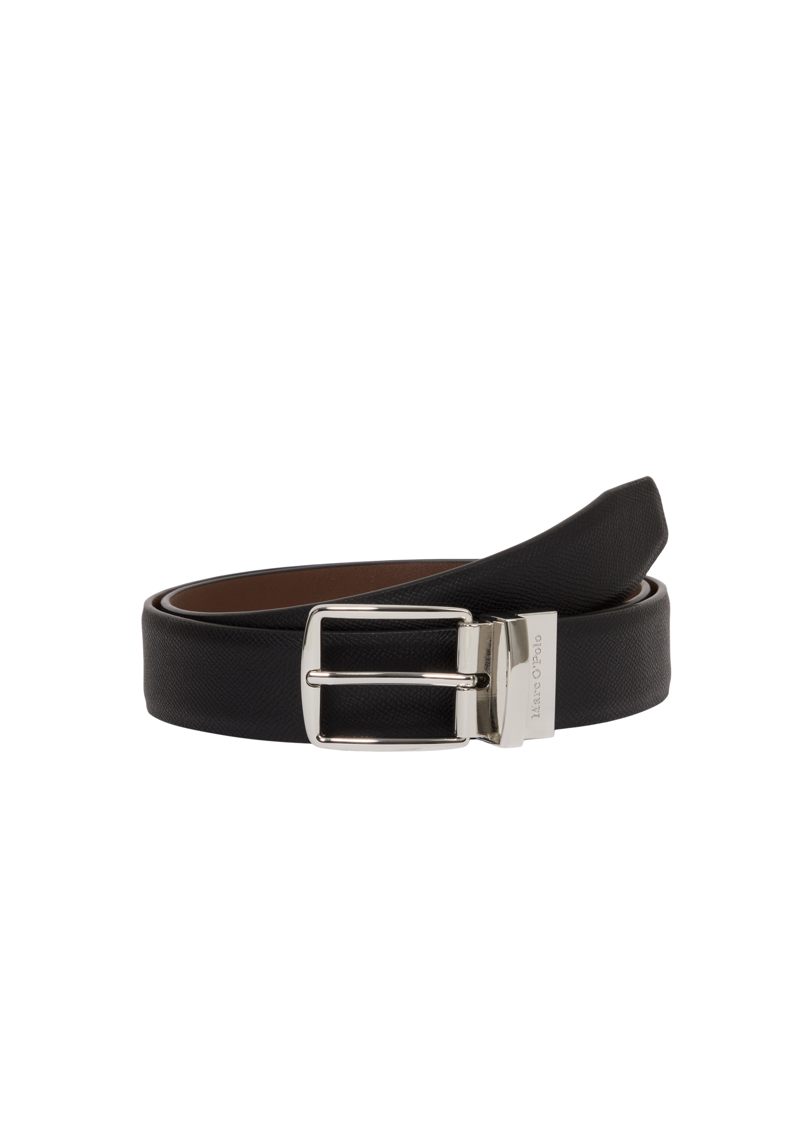 Ceinture réversible 2-en-1, modèle Bodu fabriqué à partir d'un substitut de cuir en polyester recyclé, MARC O'POLO