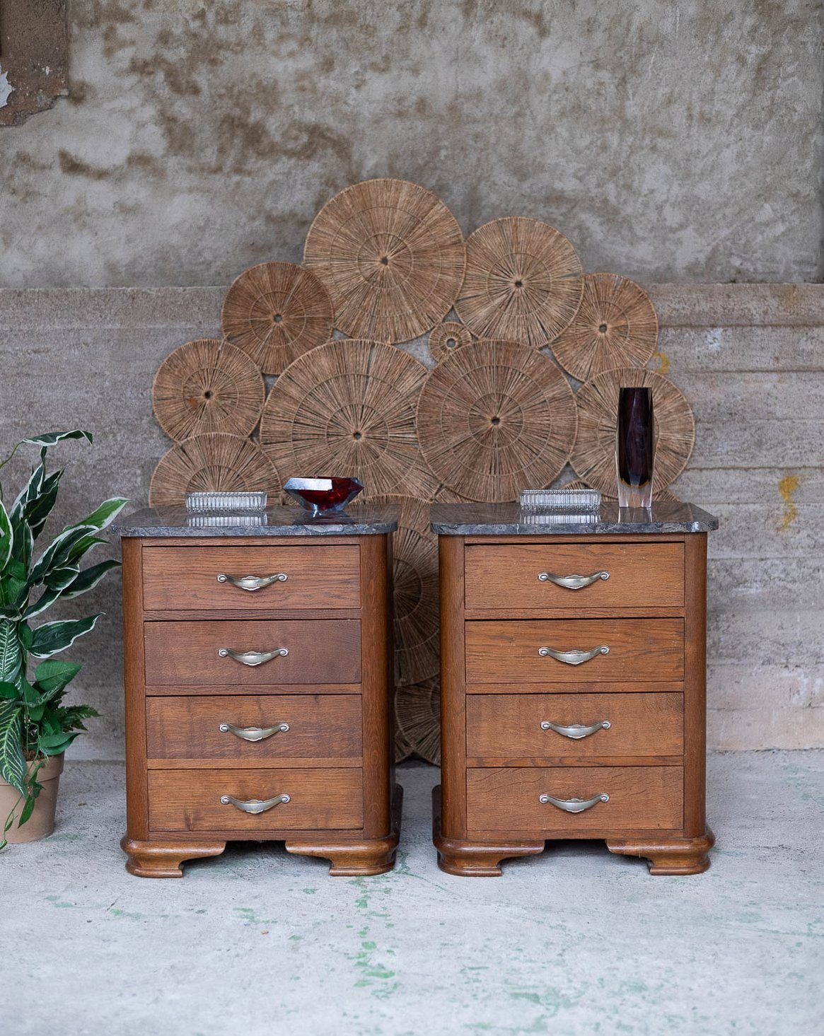 Paire de tables de chevet esprit Empire Odile N°1578 - Bon état, DEBONGOUT