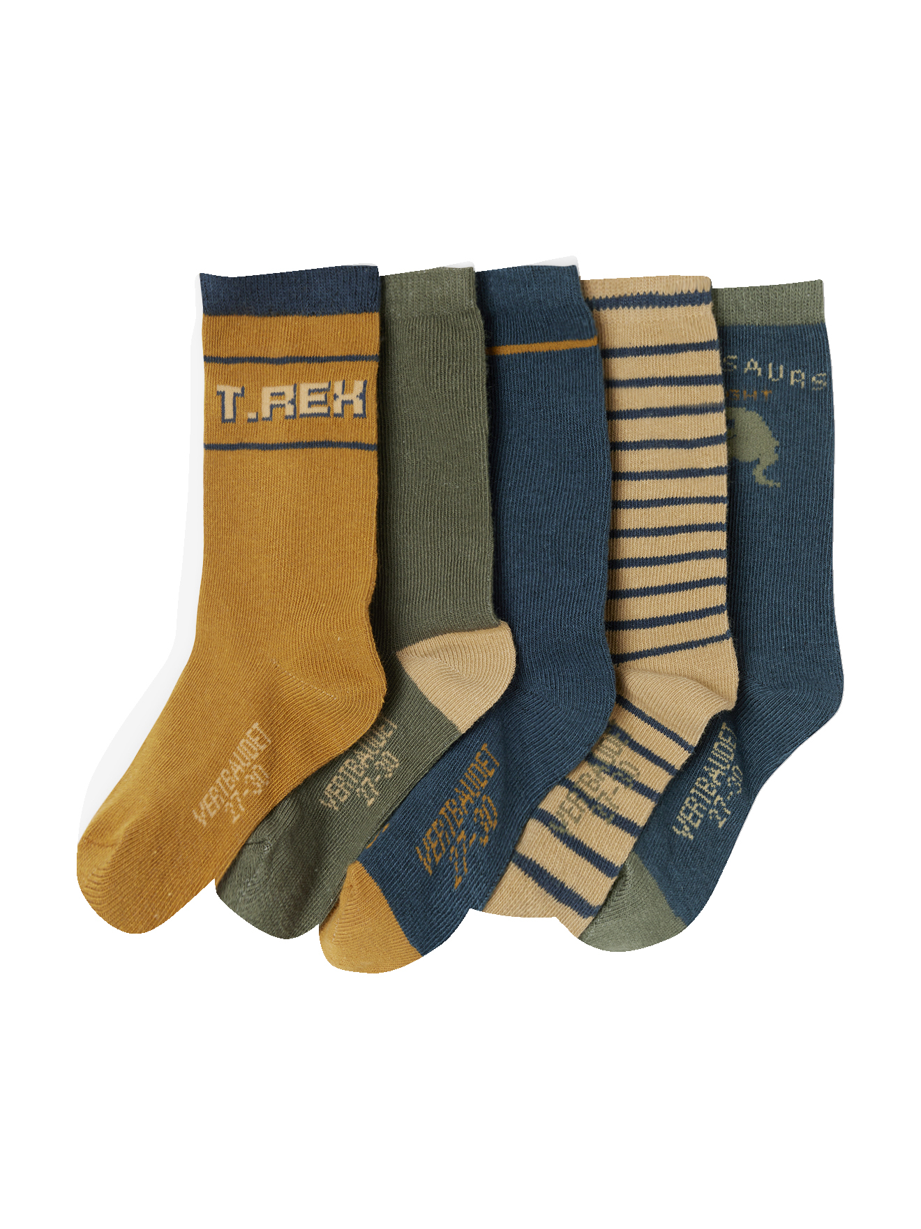 Lot de 5 paires de chaussettes "dino", VERTBAUDET