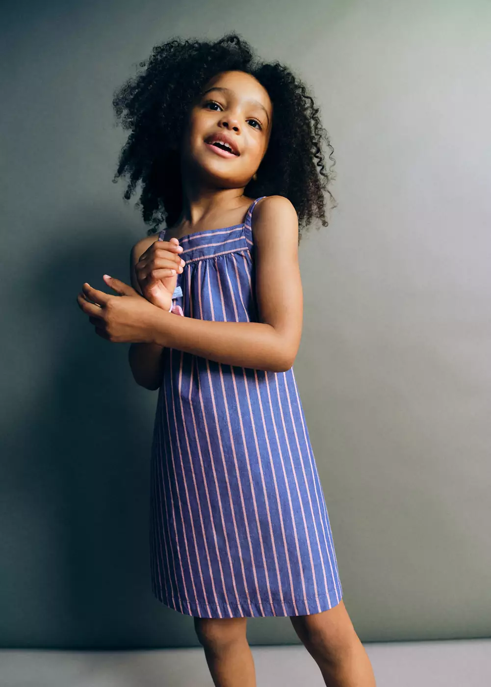 Robe rayures ouverture dos, MANGO BABY
