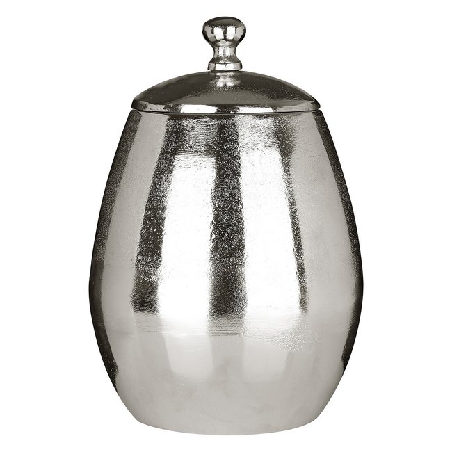 Large Aluminium Decorative Jar, silver, SO'HOME