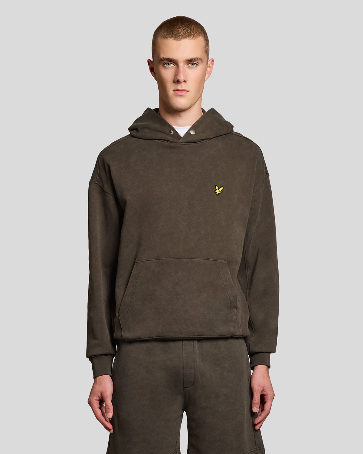 Sweat à capuche en coton délavé épais, LYLE & SCOTT