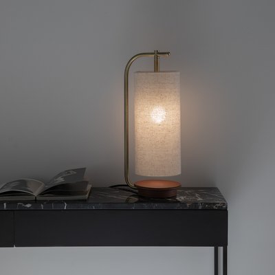 Yob Linen & Faux Leather Lamp AM.PM