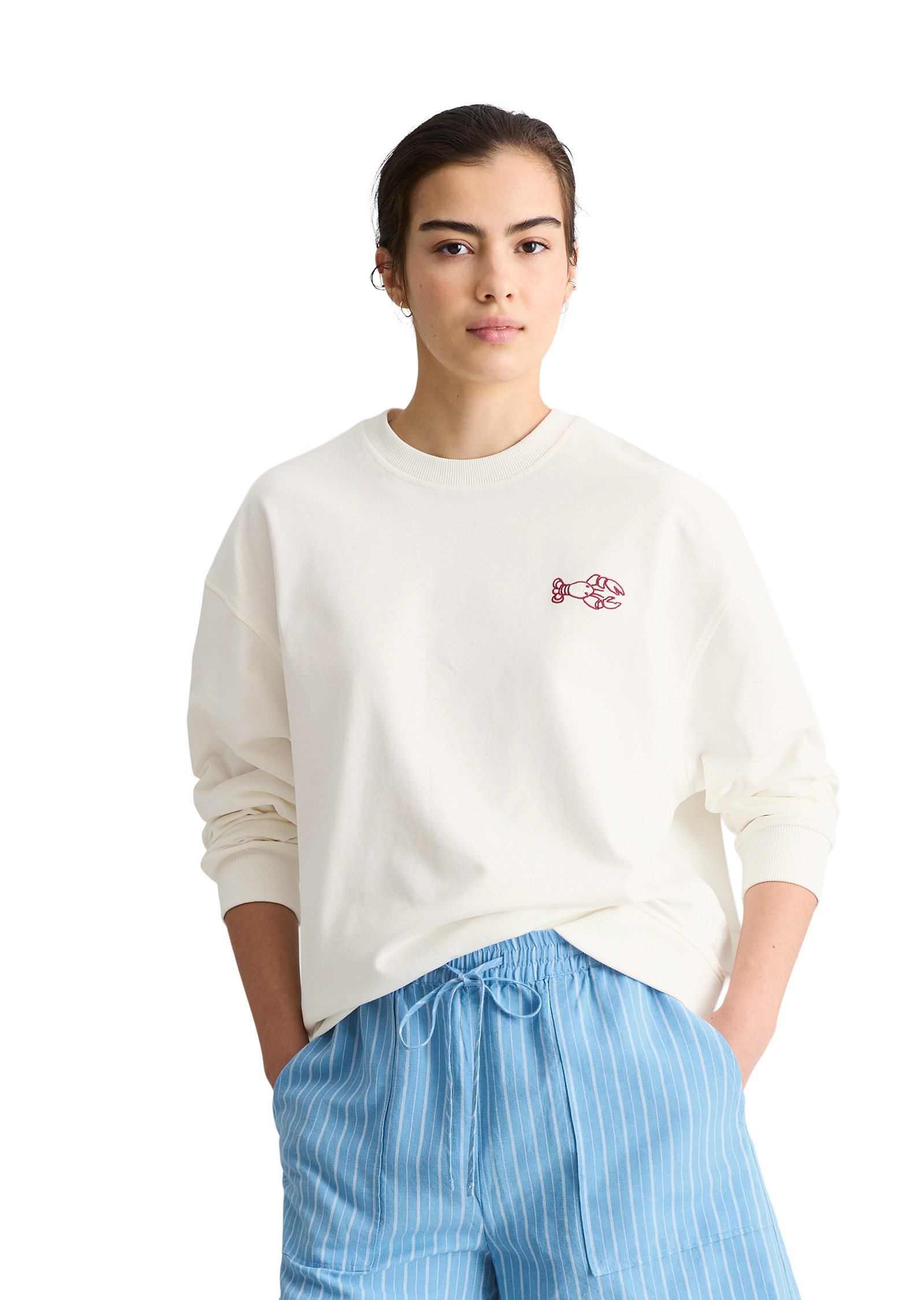 Sweat-shirt oversize avec un imprimé marquant dans le dos, MARC O’POLO DENIM