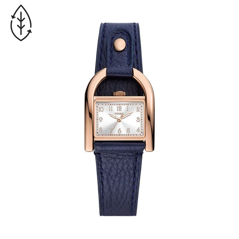 Montre analogique harwell dor blanc bleu Fossil La Redoute