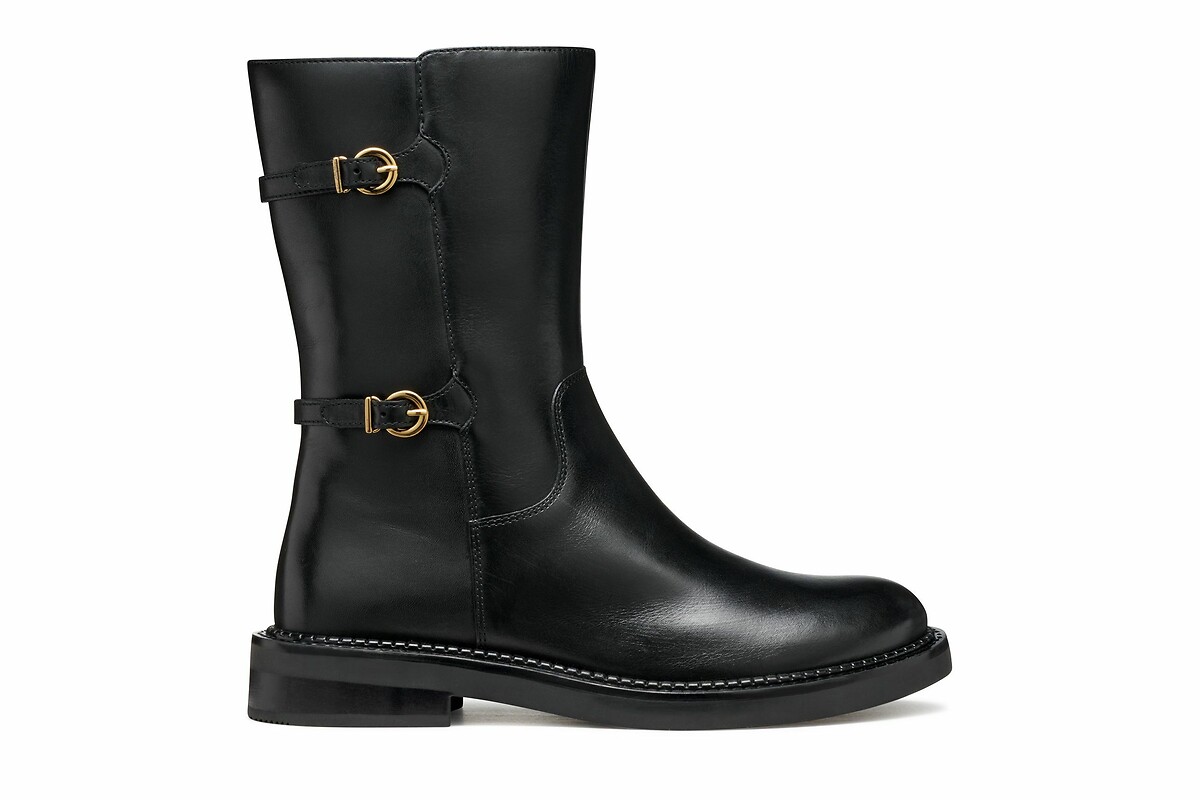 Serild Breathable Calf Boots in Leather, GEOX