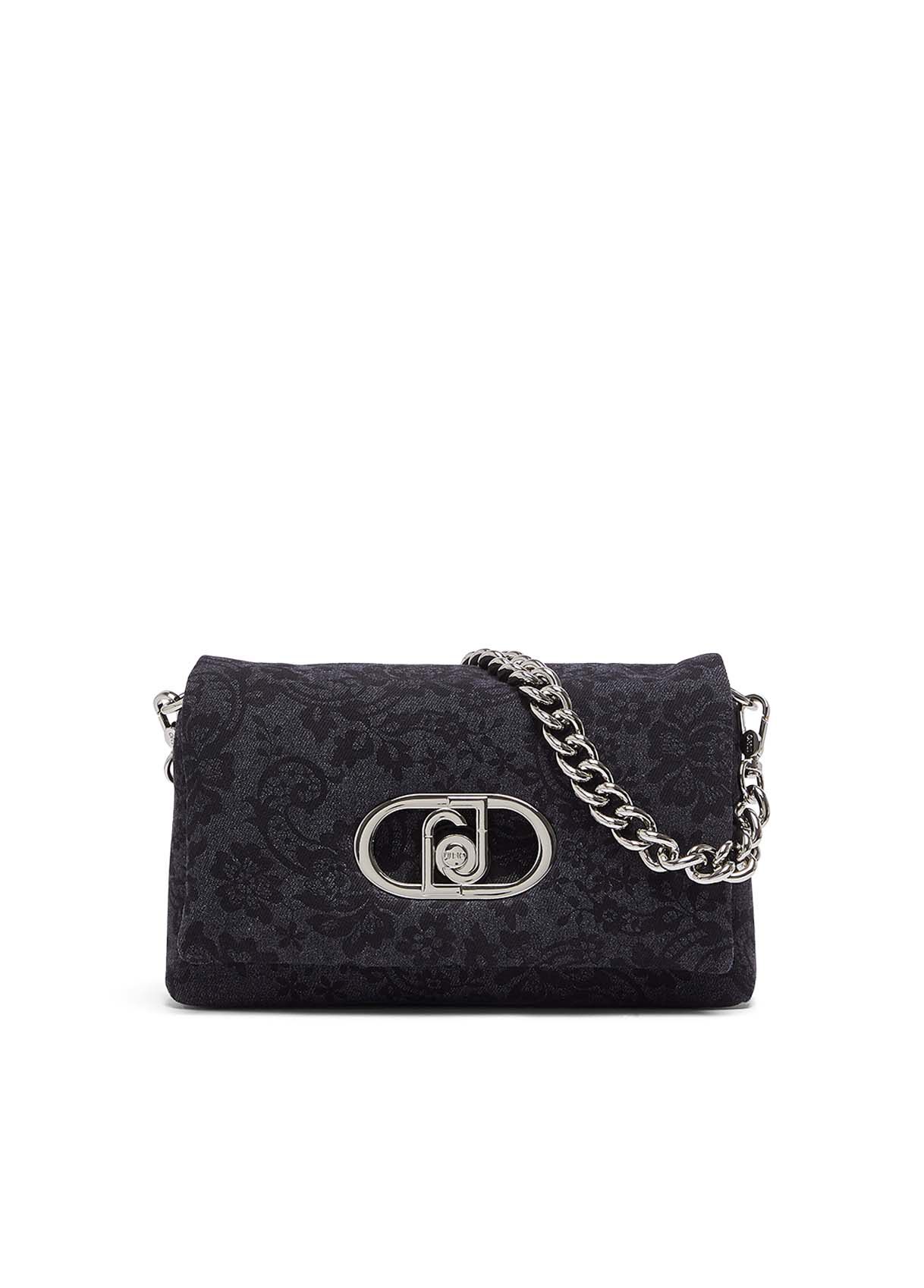 Sac LaPuffy format moyen en denim imprimé, LIU JO