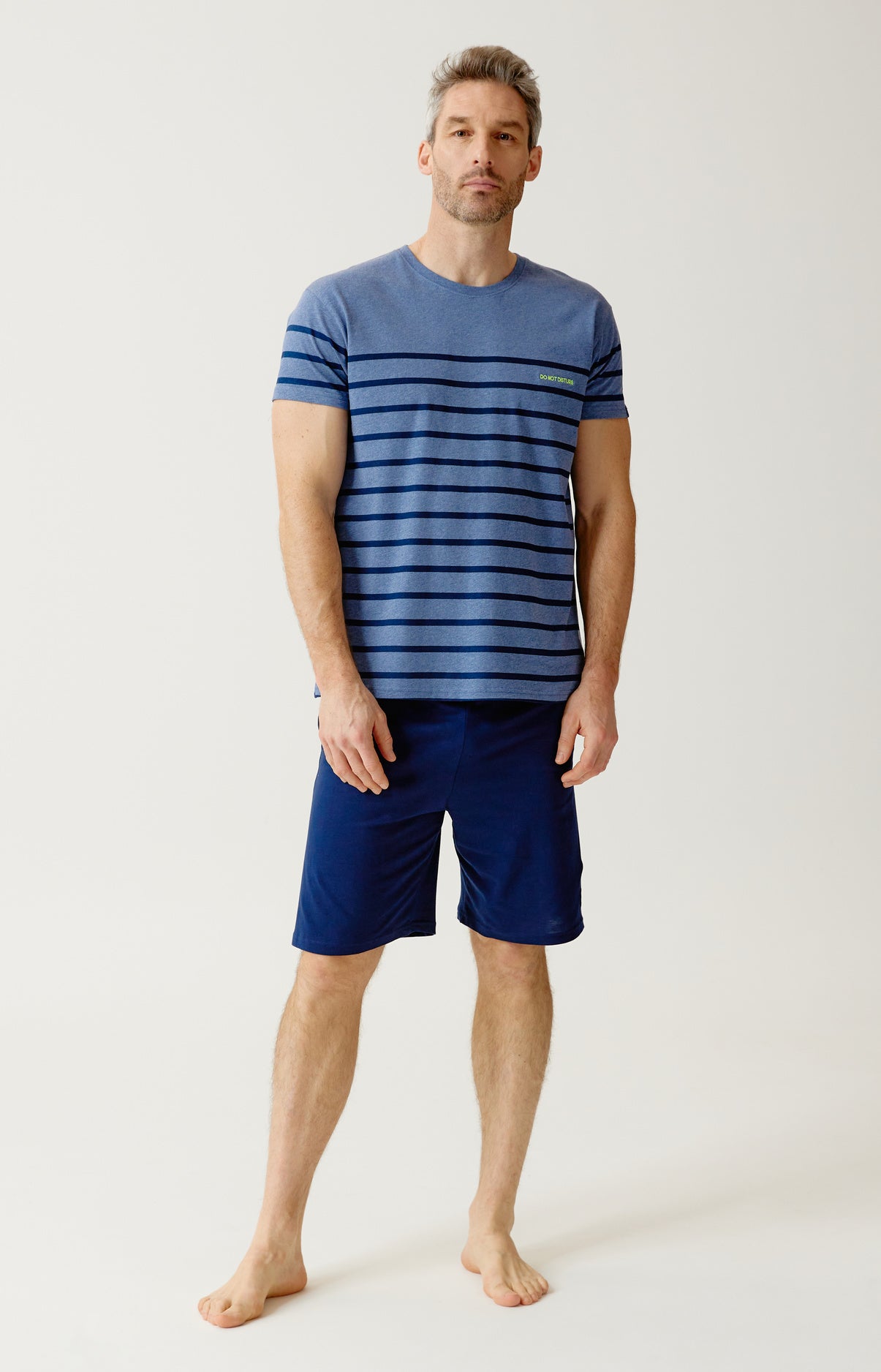 Pyjashort en coton, col rond, do not disturb, ARTHUR