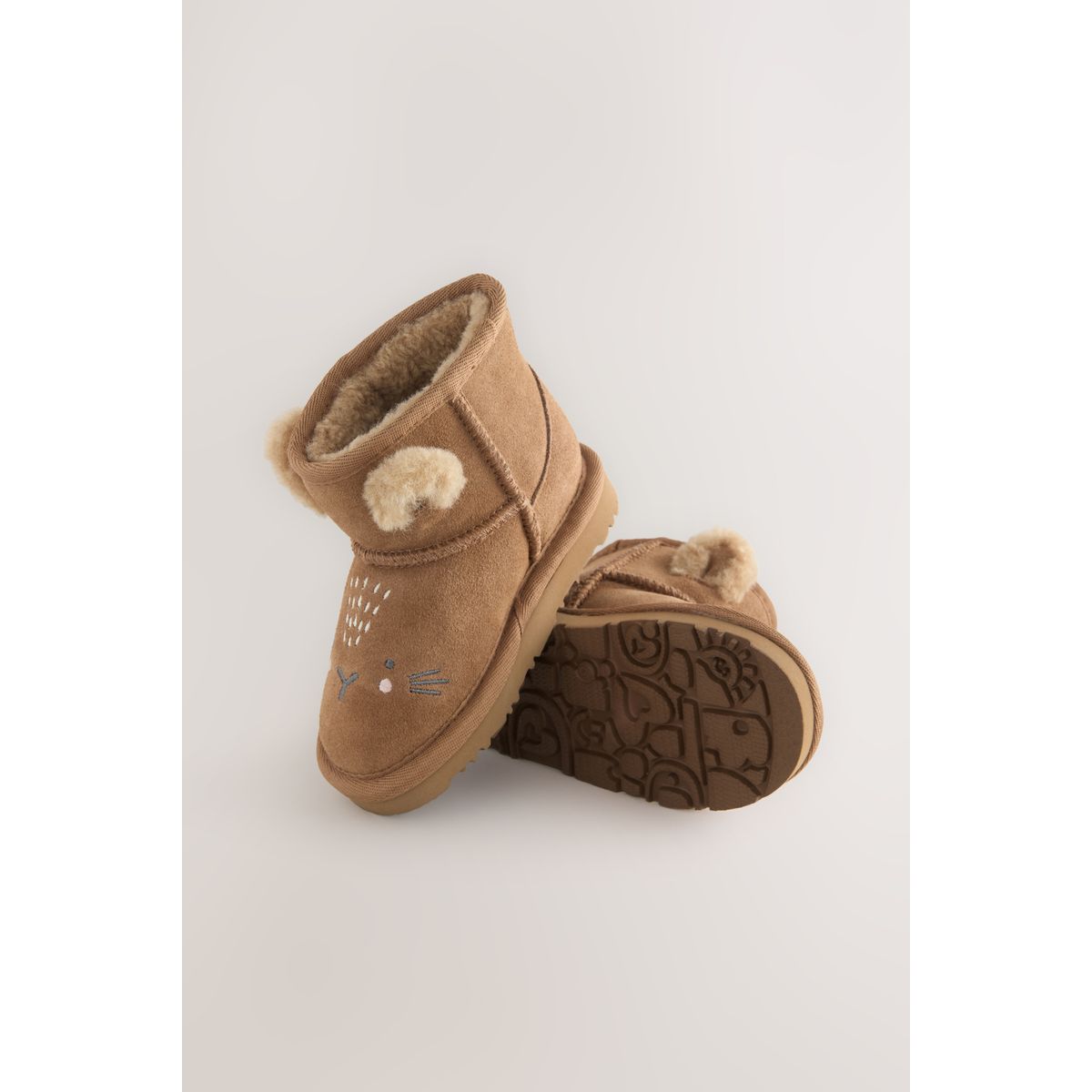 Bottines en daim lapin à enfiler bébé, NEXT