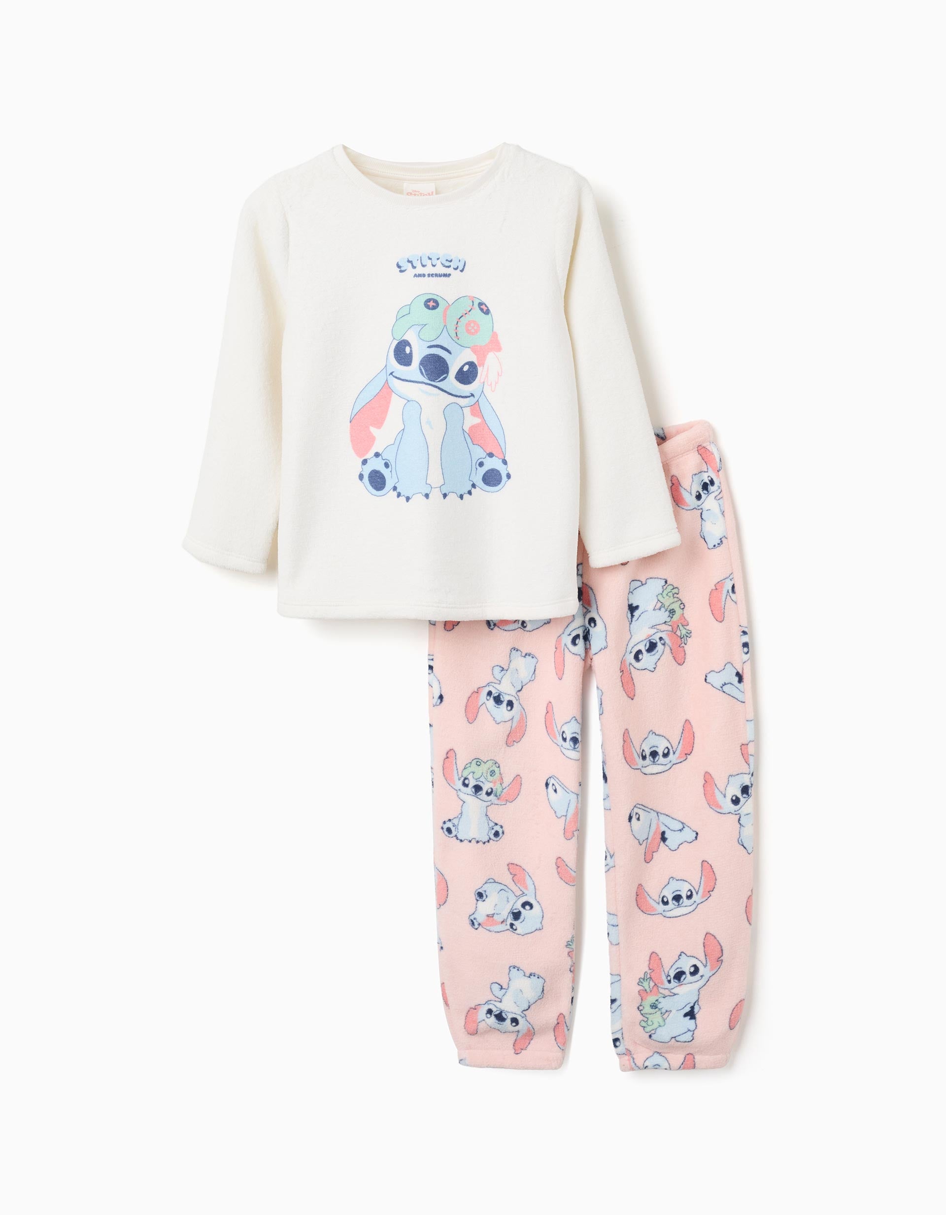Pyjama en polaire corail à imprimé Stitch, ZIPPY