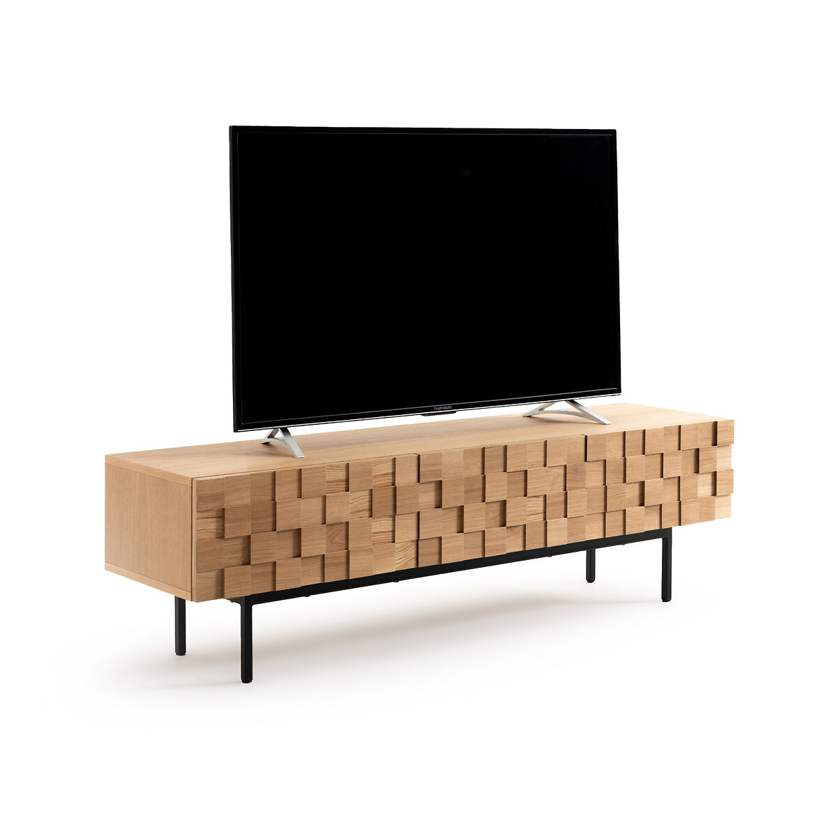 Madria 3-Door Oak Veneered TV Cabinet