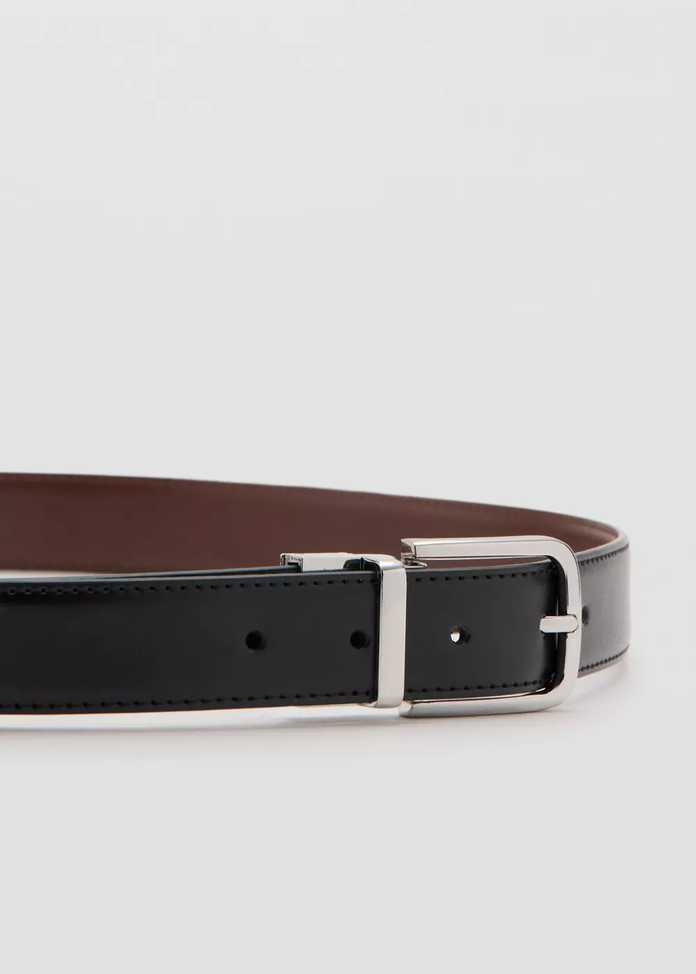Ceinture habillée en cuir réversible, MANGO MAN