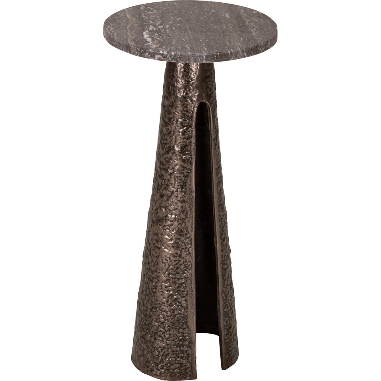 Table d'appoint ronde en travertin, RECOLLECTION