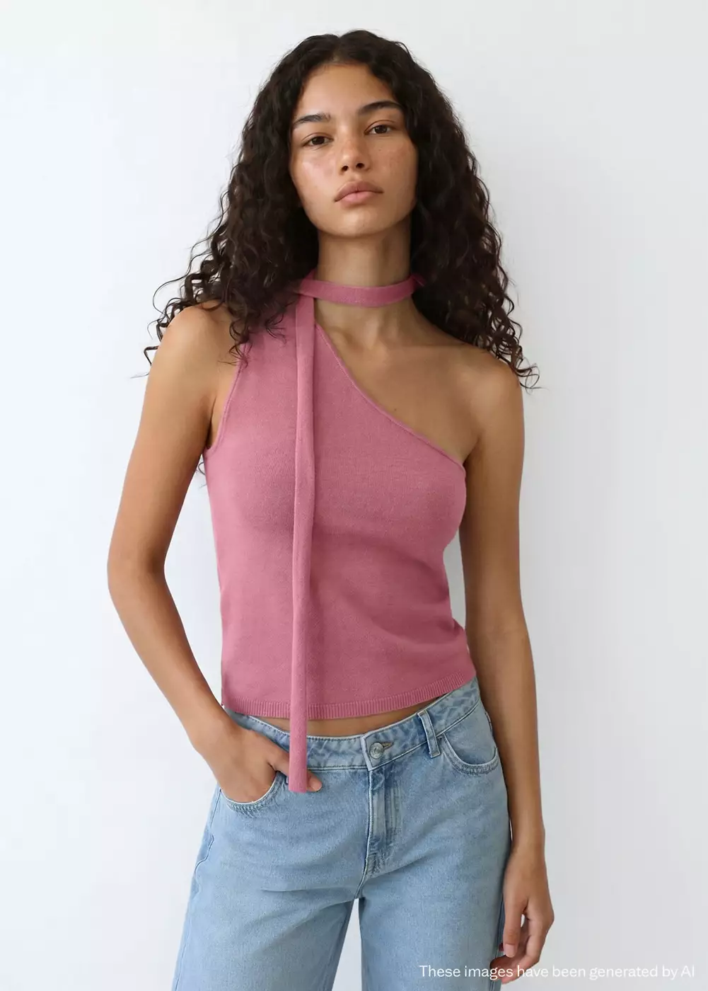 Top maille asymétrique, MANGO TEEN