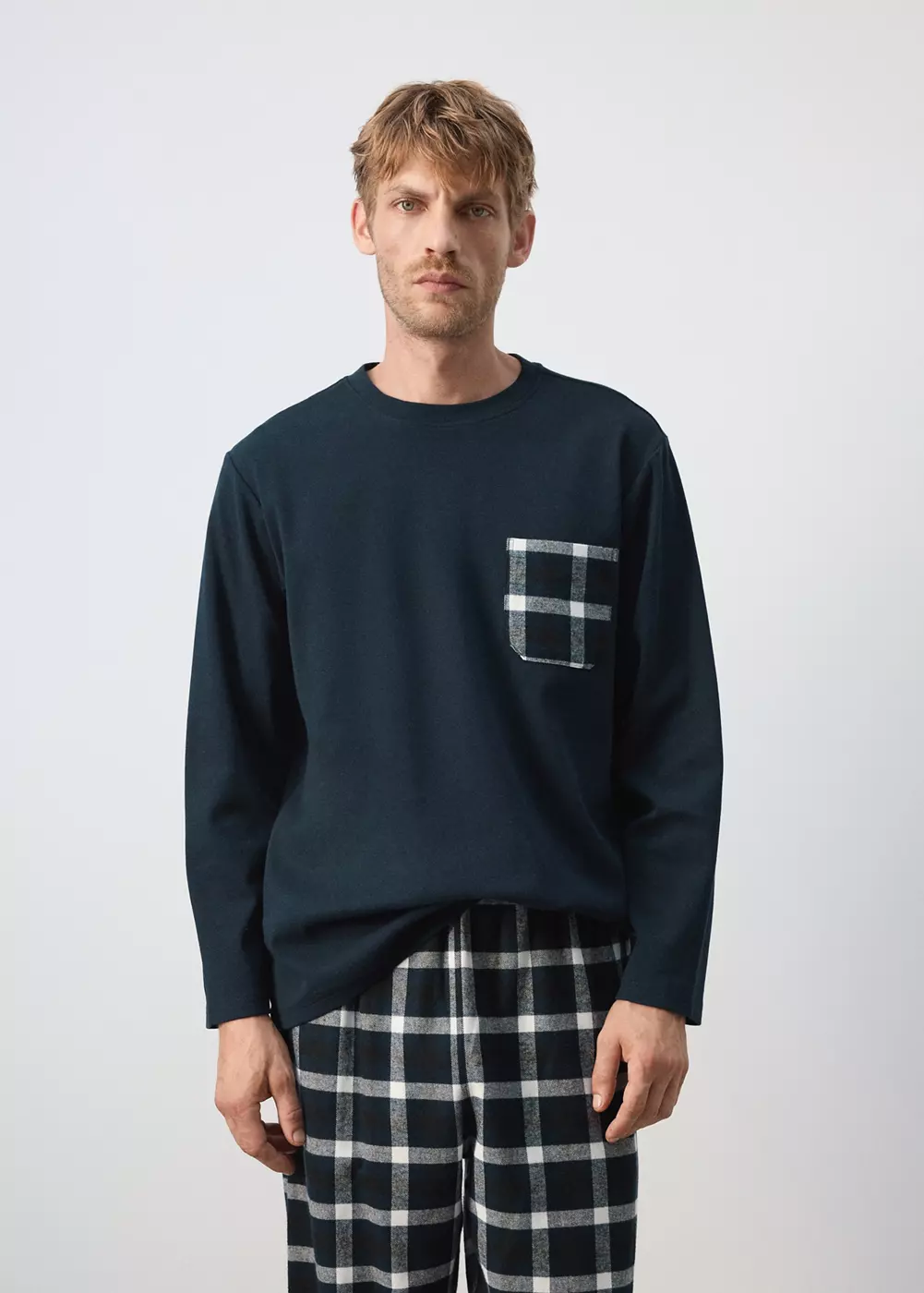 Pack pyjama coton carreaux, MANGO MAN