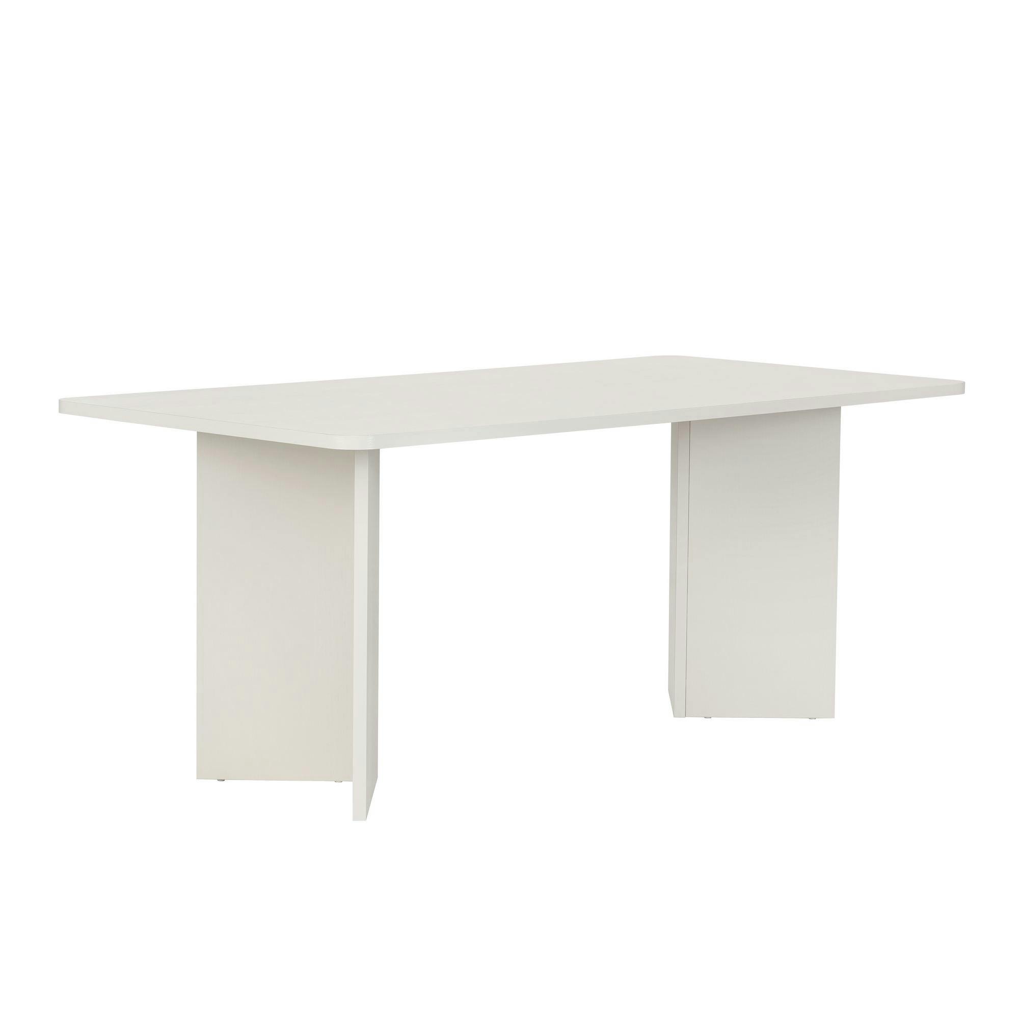 Table à manger 6 places, bords arrondis pieds en V MARFA, PIER IMPORT
