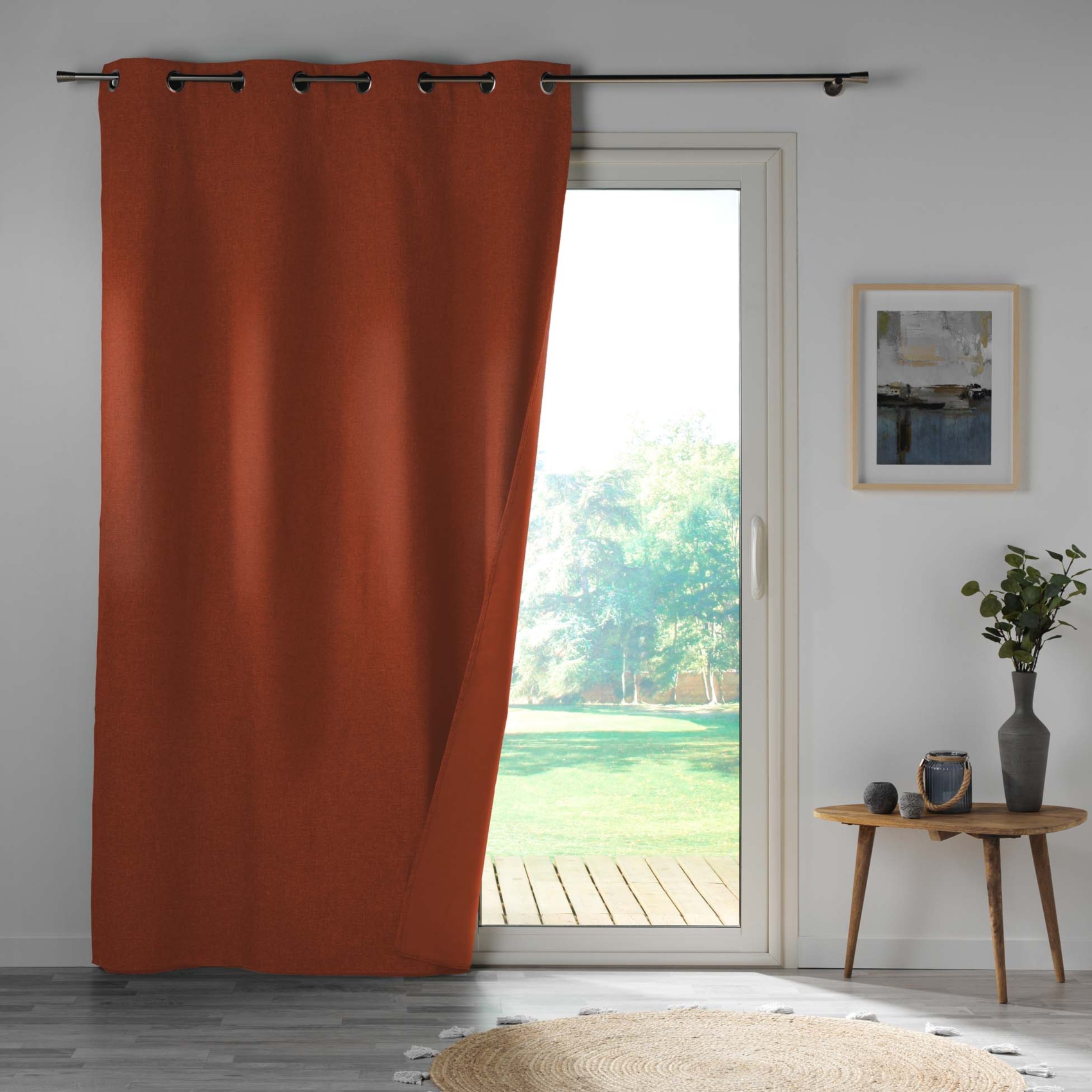 Rideau 100% occultant en microfibre, DOUCEUR D'INTÉRIEUR