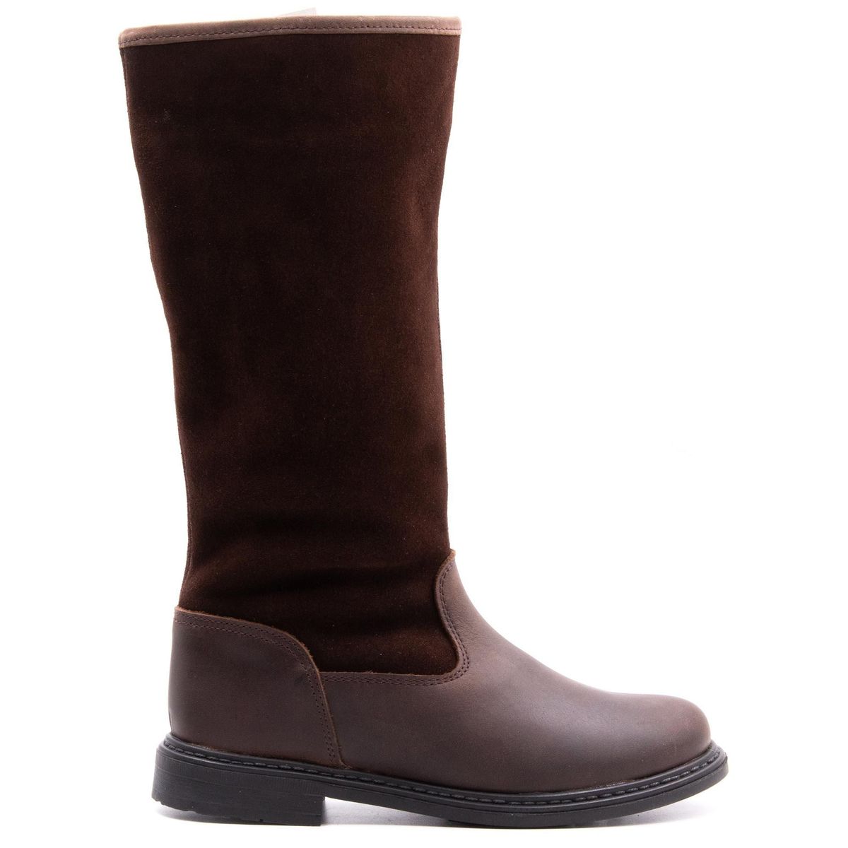 Bottes hautes daim camel La Redoute