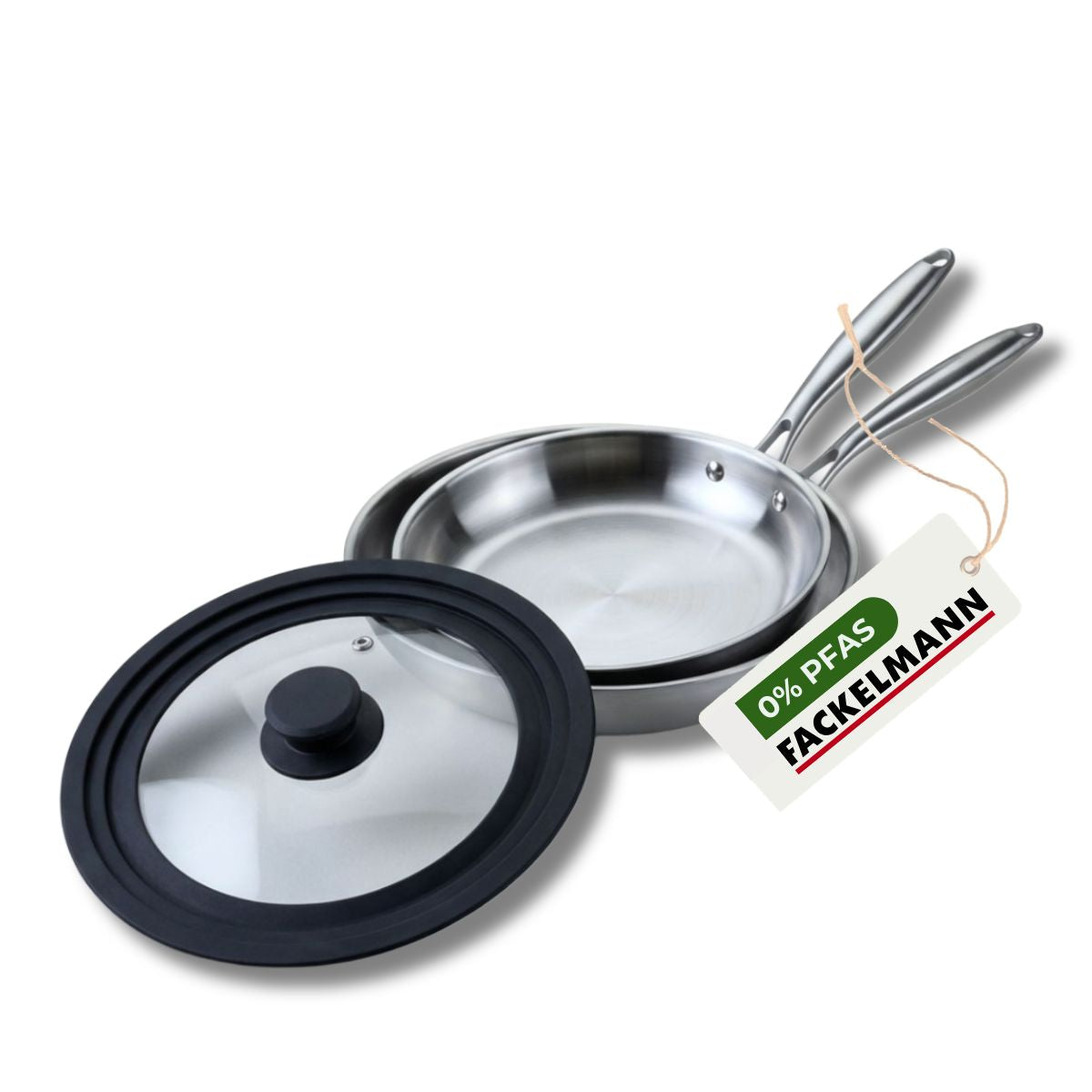 Set de 2 poêles de cuisson 20/24 cm avec 1 couvercle VITA3, FACKELMANN