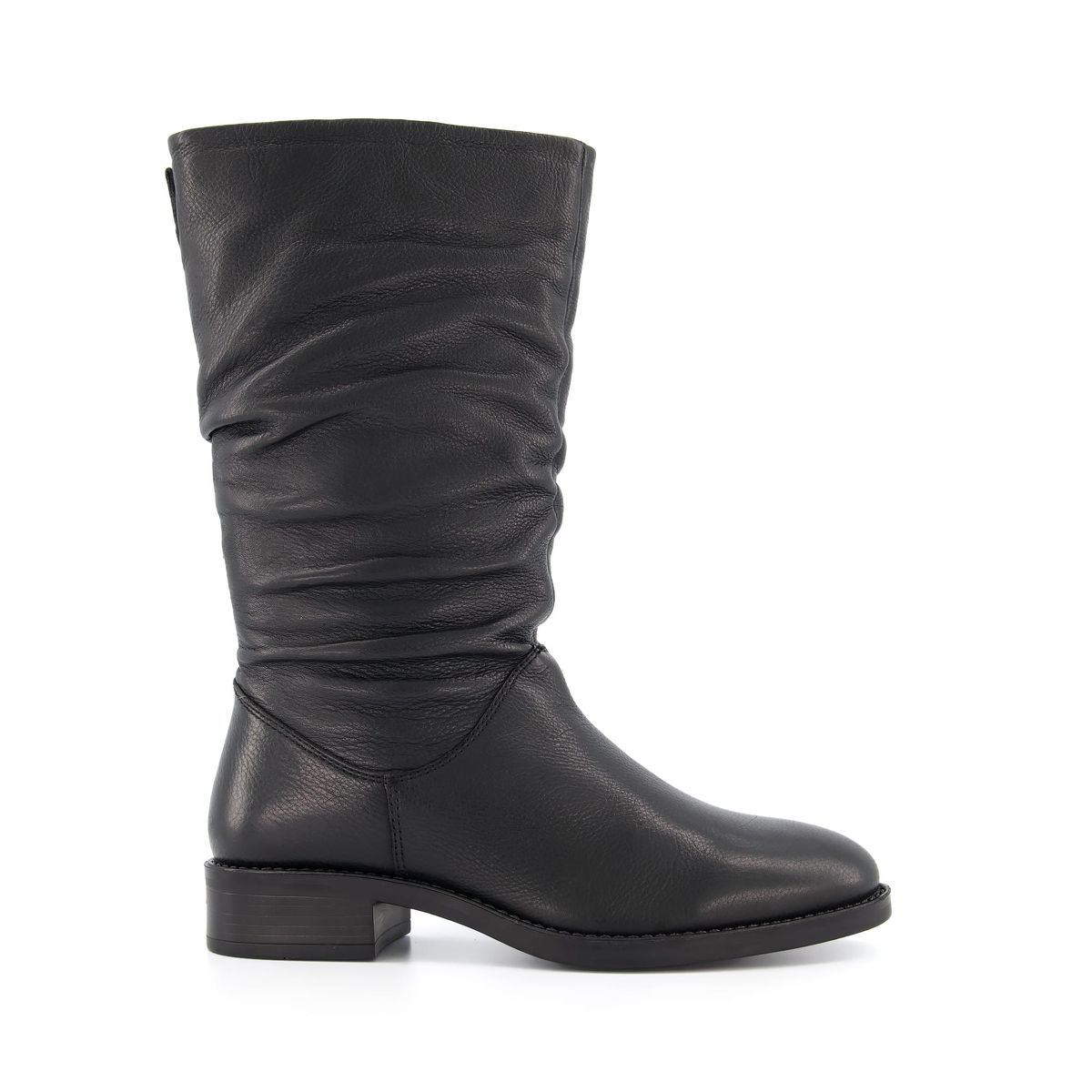 Bottes cuir outlet mi mollet