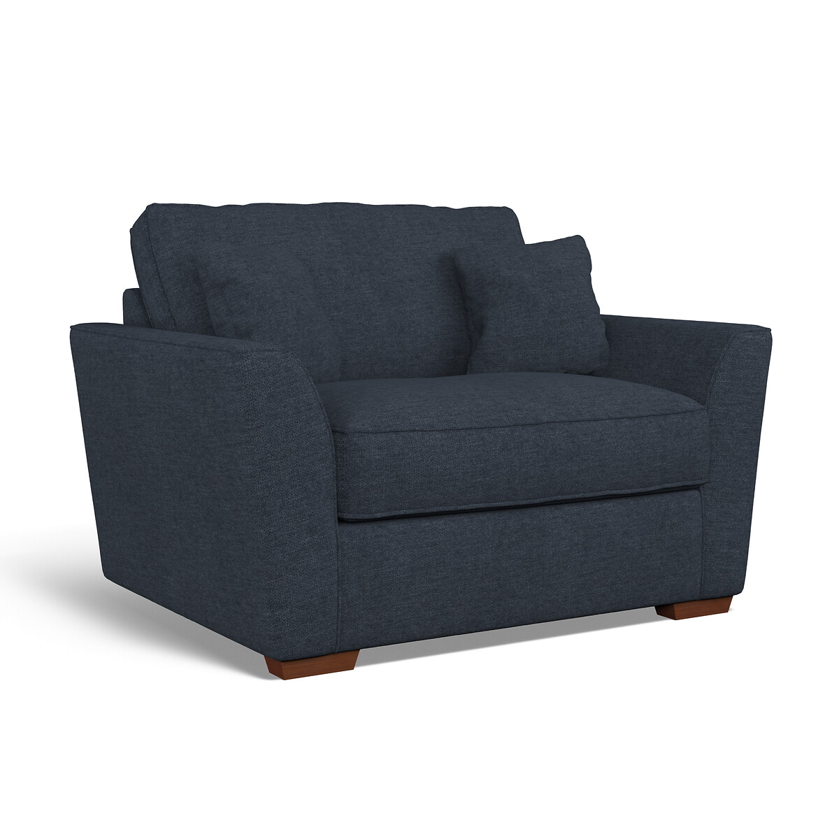 Blue chair and a outlet half with ottoman
