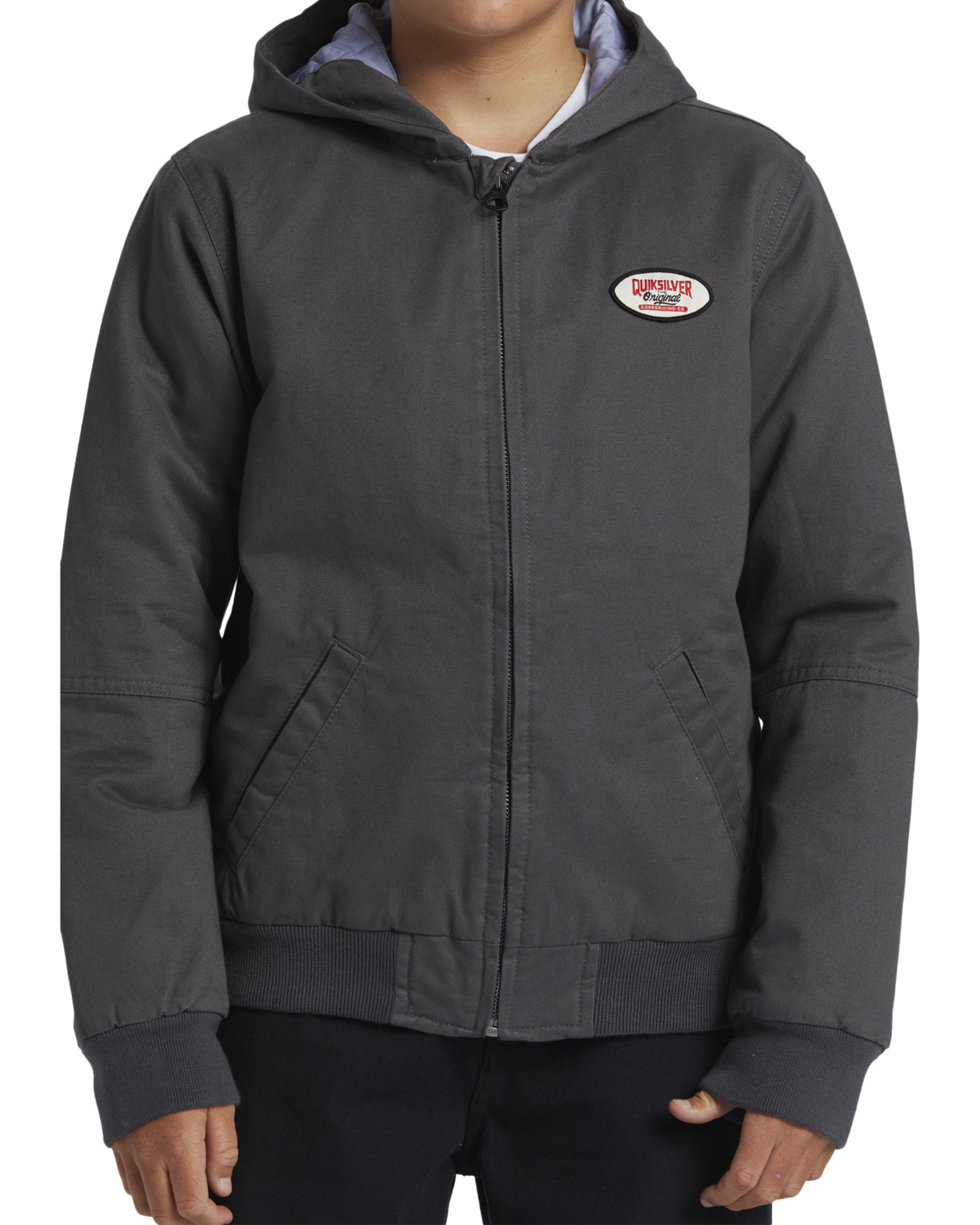Veste a capuche lets go to school noir iron gate Quiksilver La Redoute