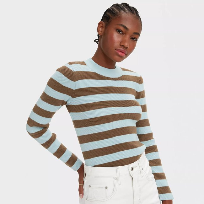 Striped fine knit jumper, camel/ecru, Levi's | La Redoute