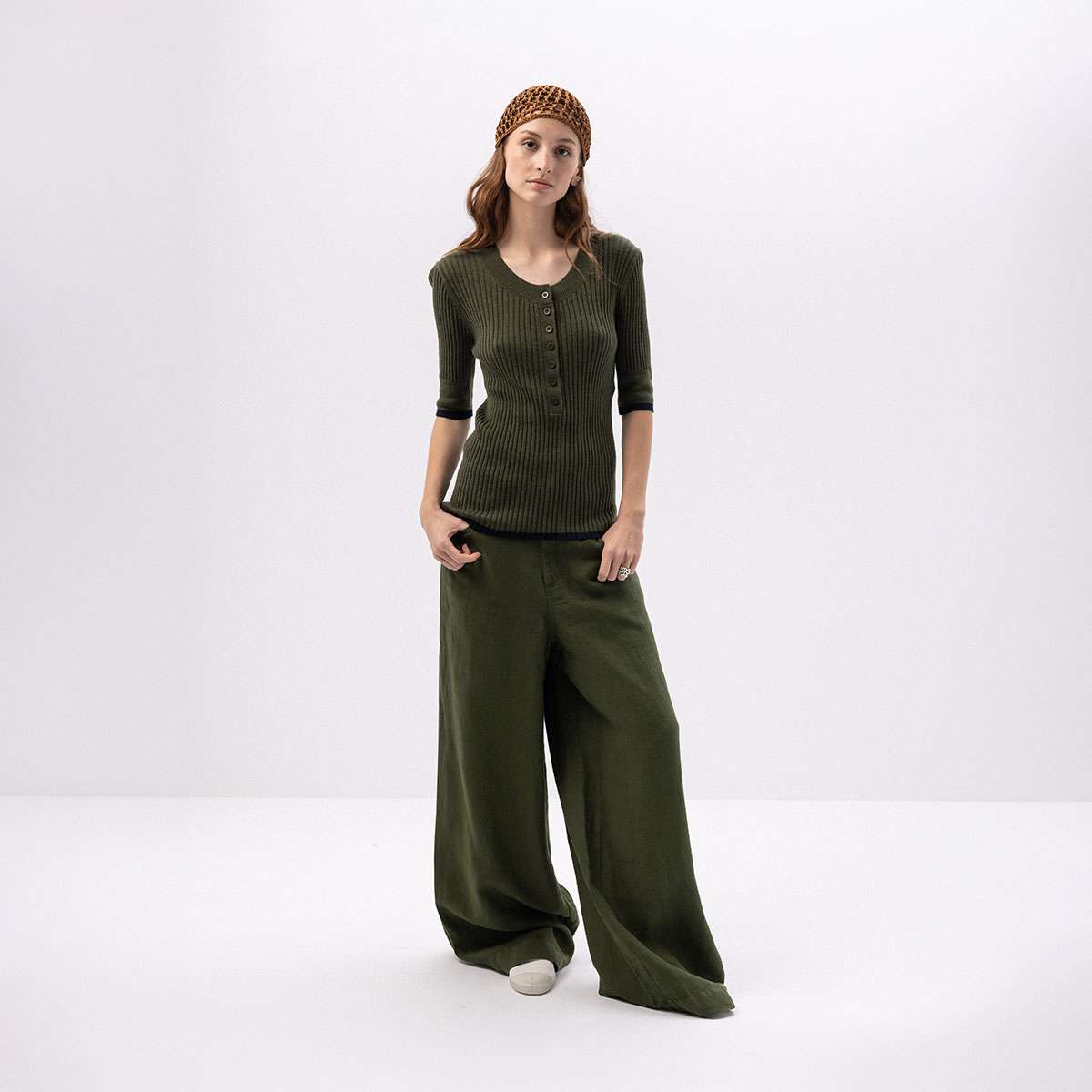 Pantalon large en lin PETRA, BENSIMON