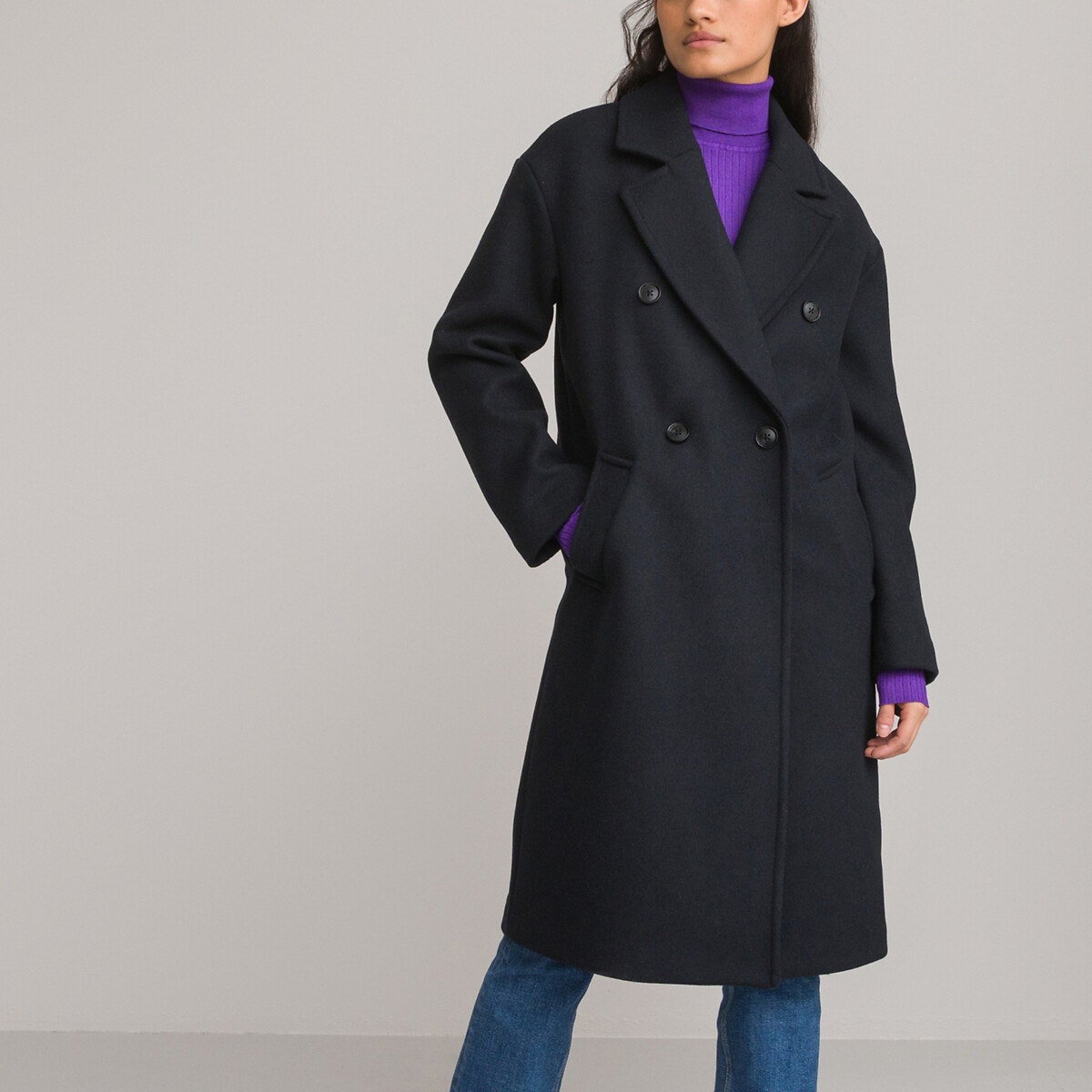 Manteau long femme bleu hot sale