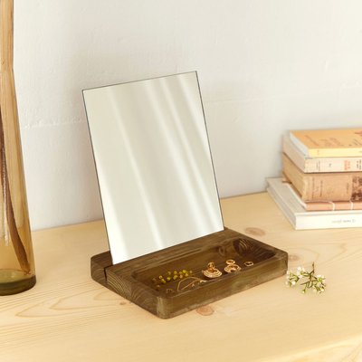 Miroir de coiffeuse pour bijoux en bois - Romy HANNUN