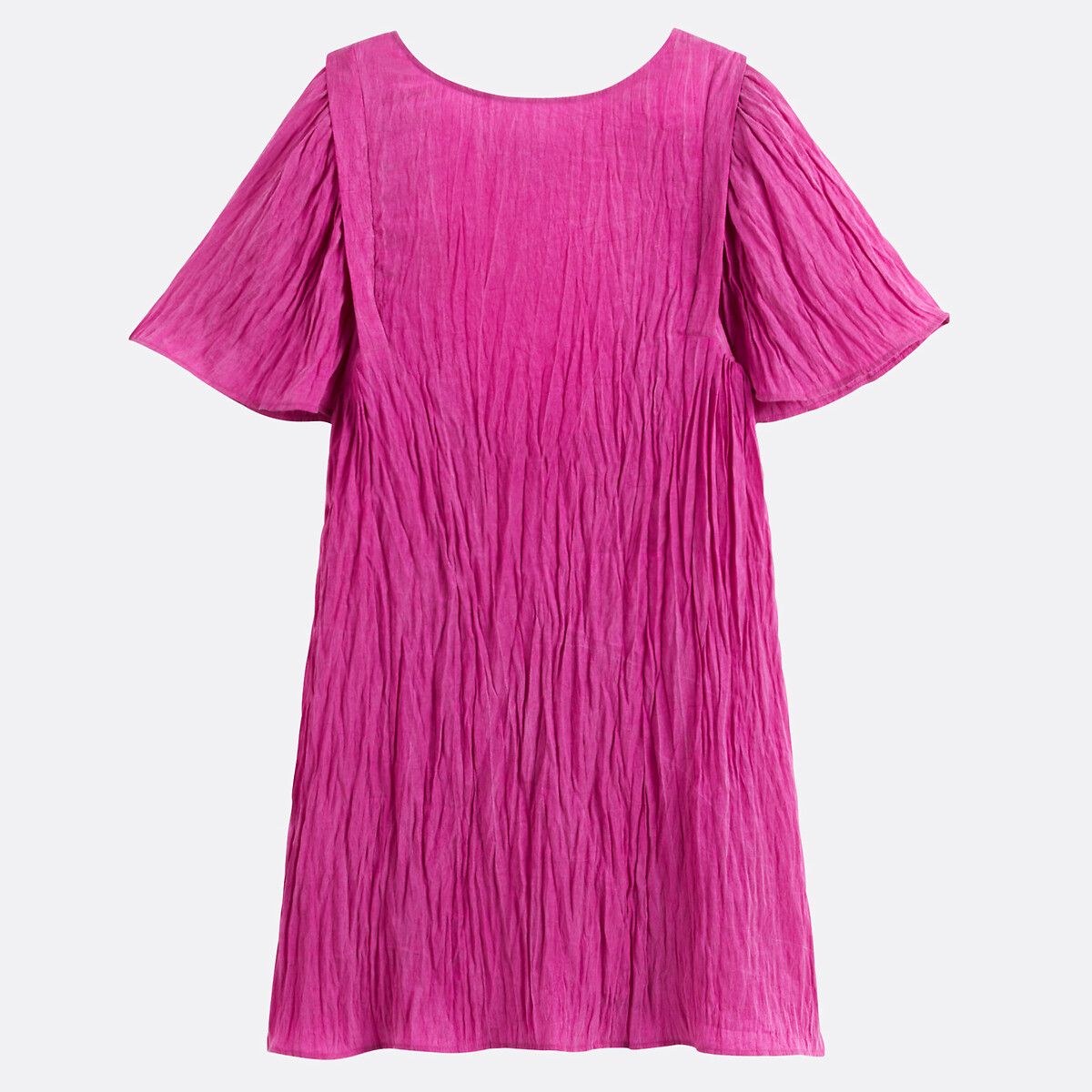 Abito corto svasato, maniche corte a farfalla La Redoute Collections | La Redoute