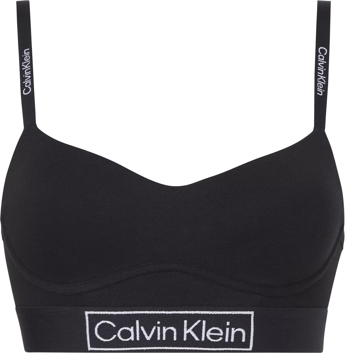 Sheer marquisette bra in cotton, black, Calvin Klein Underwear