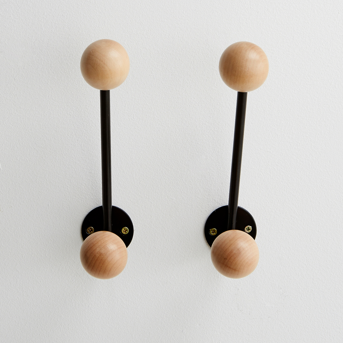 Product photograph of Set Of 2 Agama Wall Double Coat Hooks from La Redoute UK.