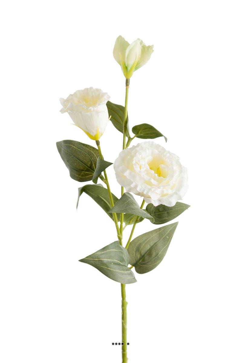 Lisianthus artificiel en tige H70cm D18cm 3 f, ARTIFICIELLES