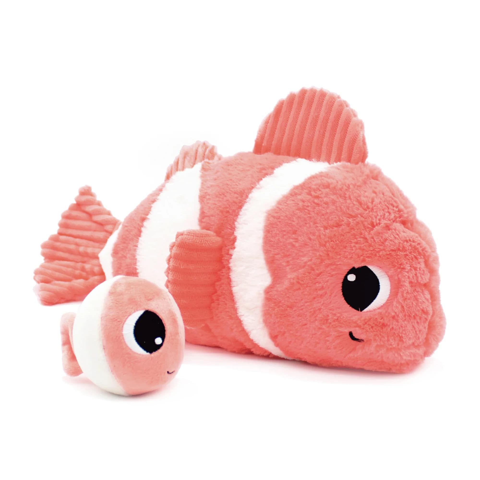 Peluche poisson clown maman et bébé, LES DEGLINGOS