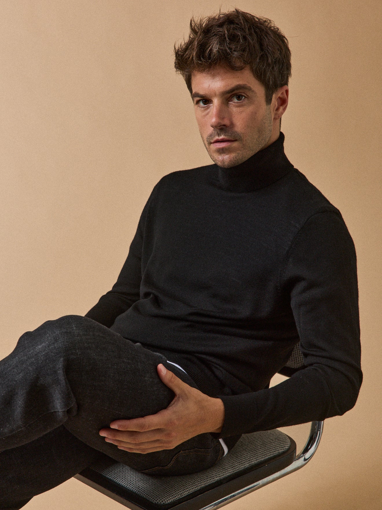 Pull fin col roulé laine mérinos, CYRILLUS