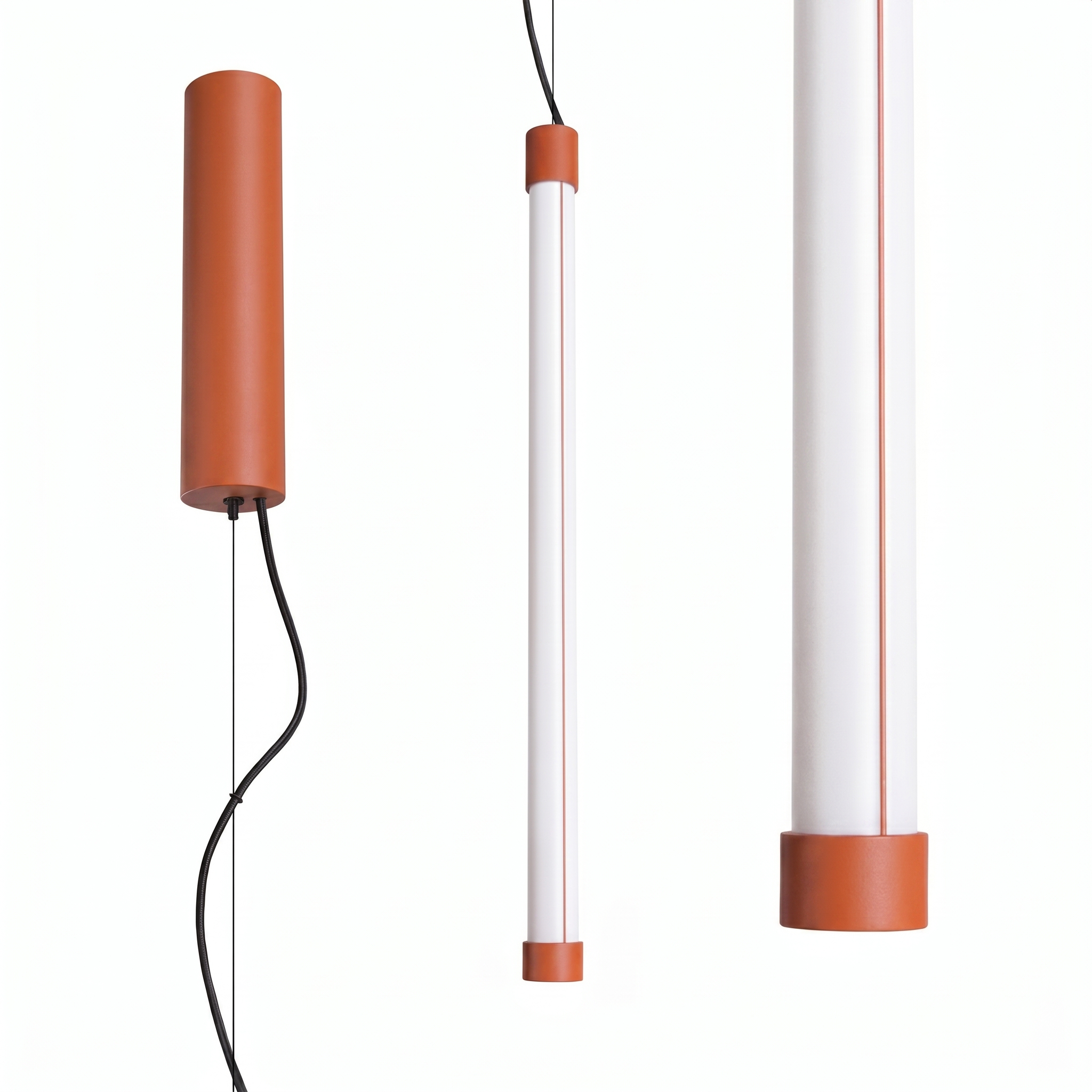 Suspension Acier Ocre Rouge LED 1 Trang, EDEN