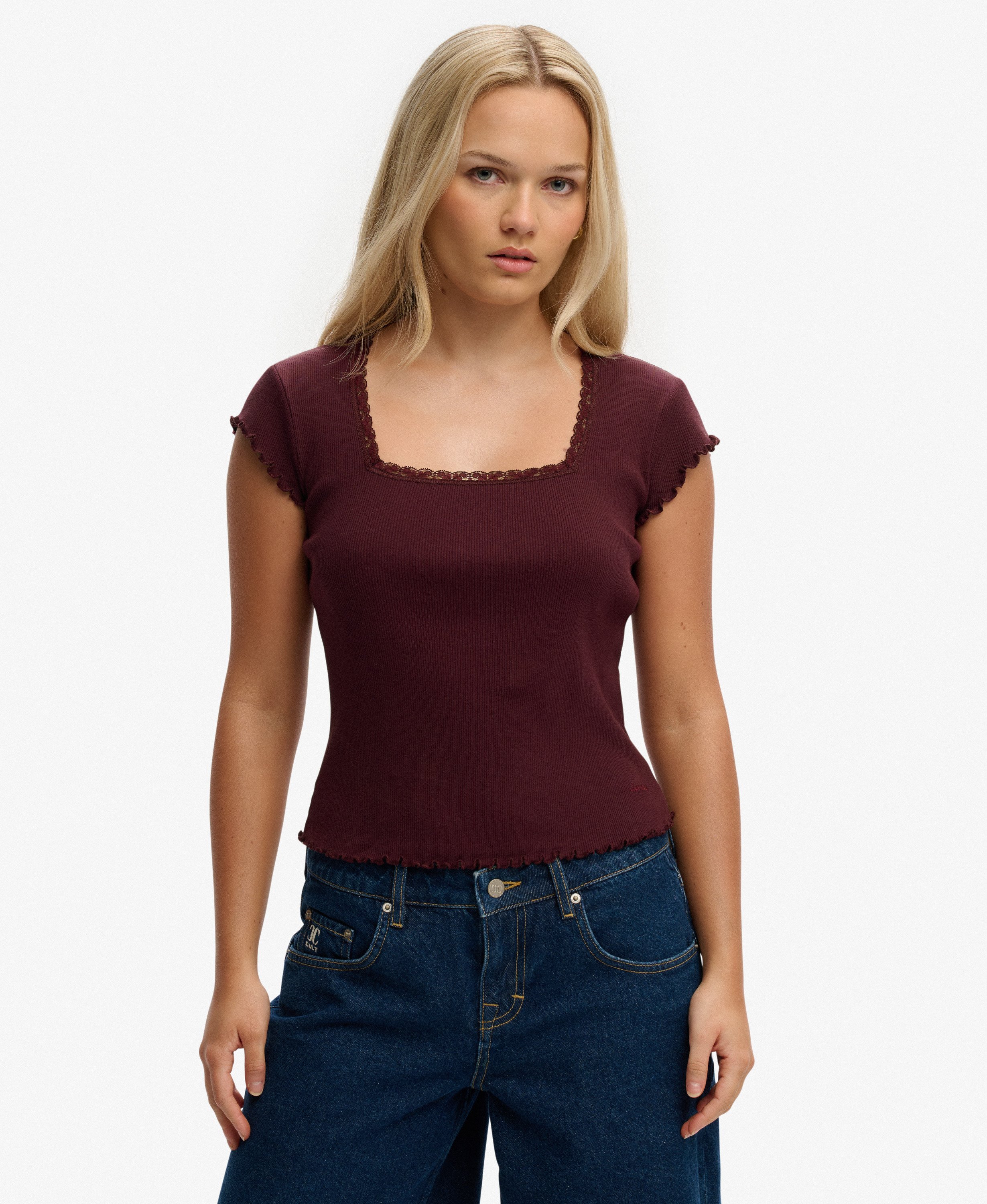 T-shirt Athletic Essentials Col Carré, SUPERDRY