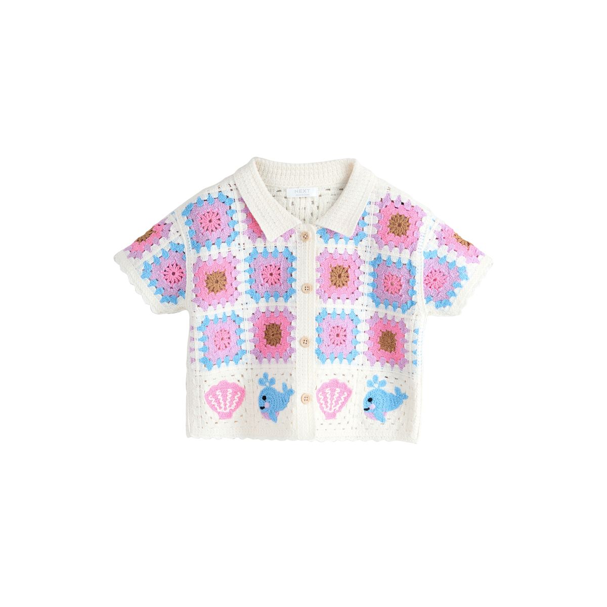 Haut au crochet à motif coquillage et baleine, NEXT