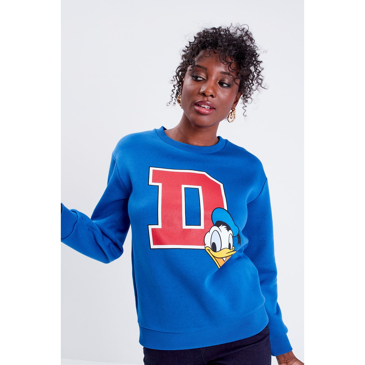 Sweat manches longues donald bleu Cache Cache La Redoute