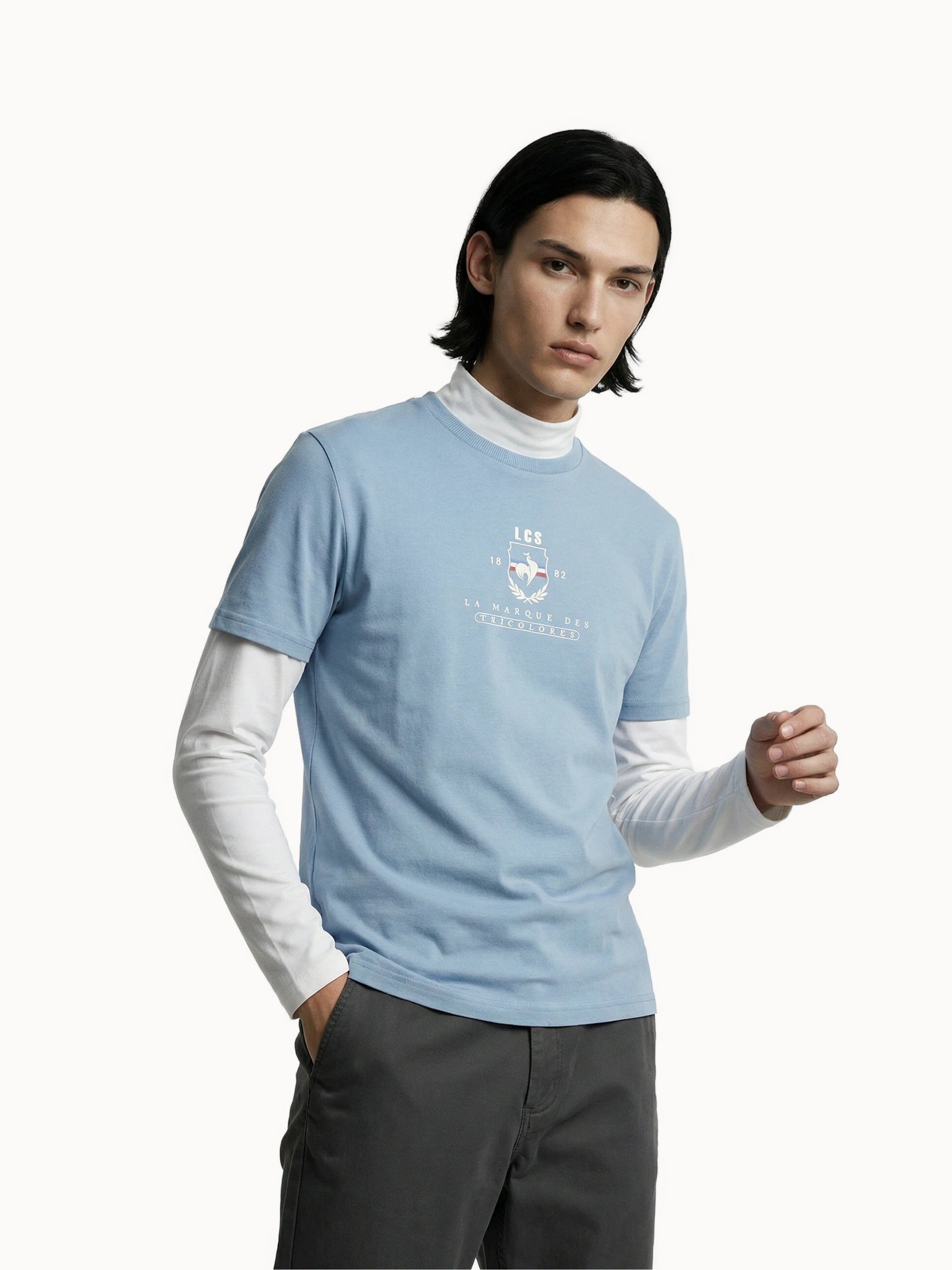 T-shirt en jersey de coton Tricolores, LE COQ SPORTIF