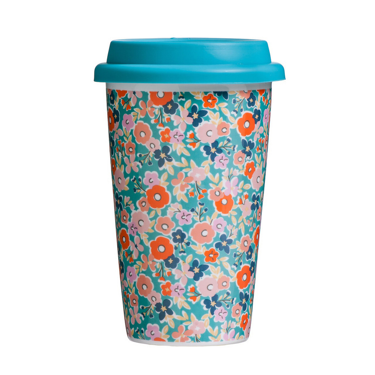 Floral double walled travel mug, 330ml, multi-coloured, So'home | La ...