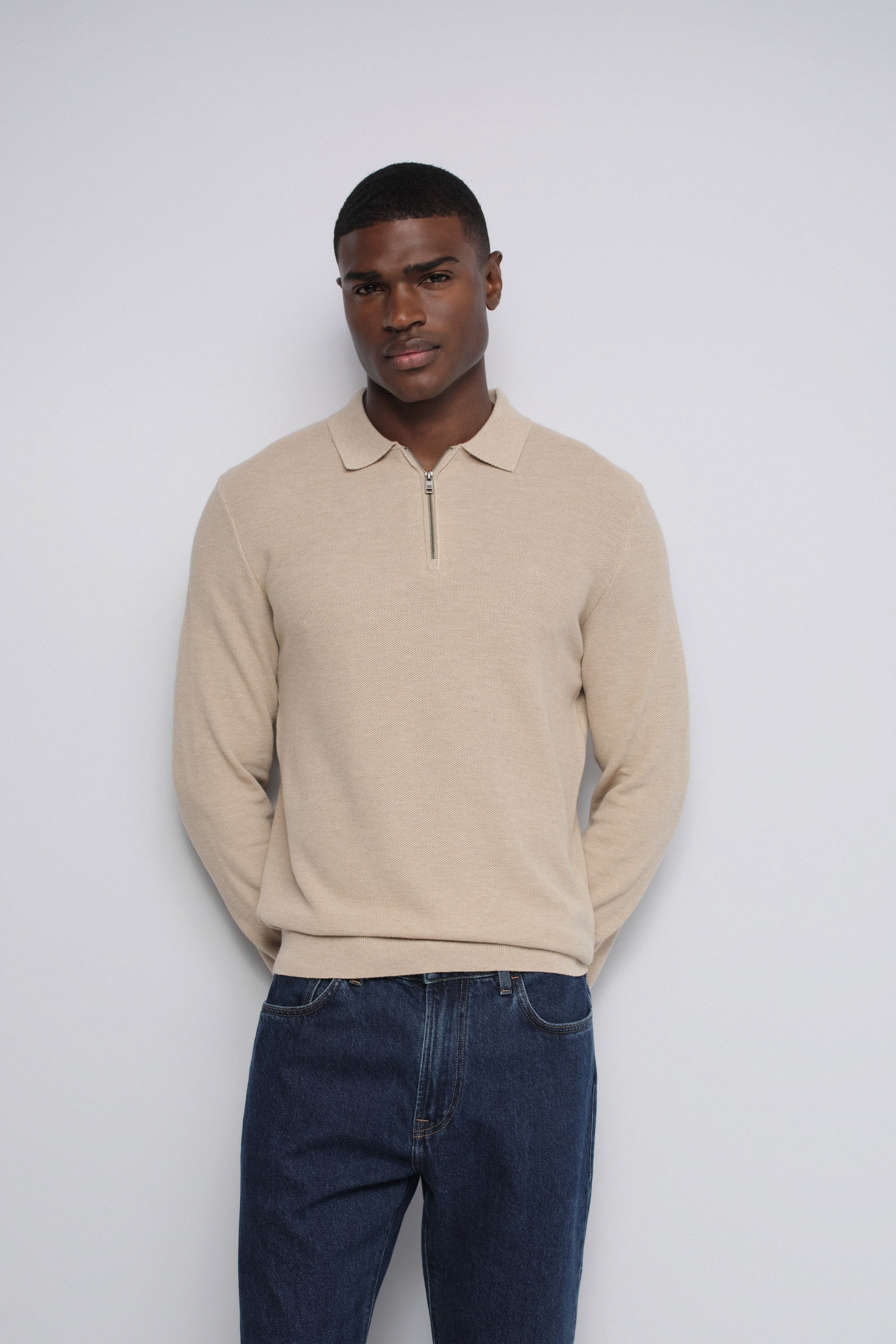 PULL EN MAILLE DEMI-ZIP, SALSA JEANS